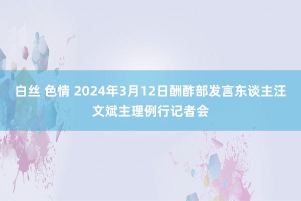 白丝 色情 2024年3月12日酬酢部发言东谈主汪文斌主理例行记者会