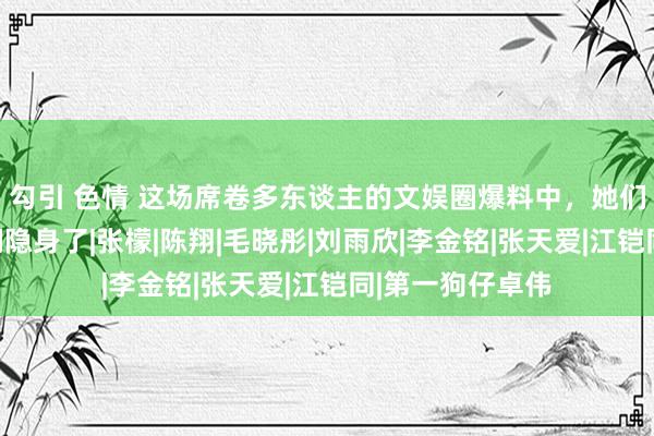 勾引 色情 这场席卷多东谈主的文娱圈爆料中，她们申明毁了，他们隐身了|张檬|陈翔|毛晓彤|刘雨欣|李金铭|张天爱|江铠同|第一狗仔卓伟